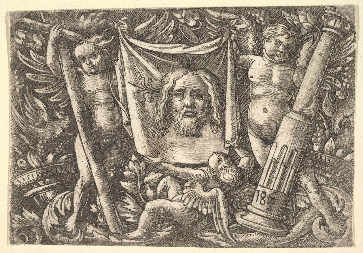 Sudarium holdt af to engle, ca. 1515. af Daniel Hopfer