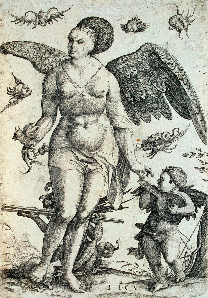 Voluptas, tidligt 1500-tal. af Daniel Hopfer the Younger