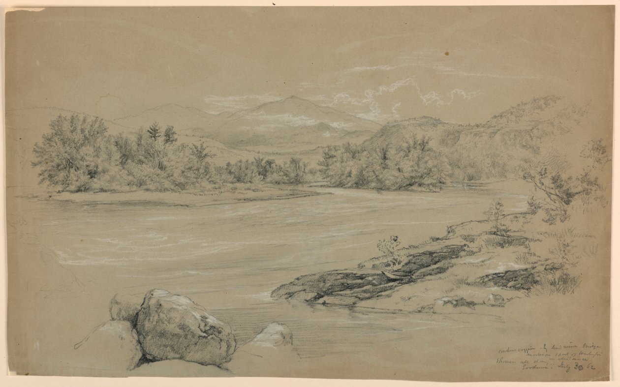 Androscoggin River ved Lead Mine Bridge, Gorham, New Hampshire af Daniel Huntington