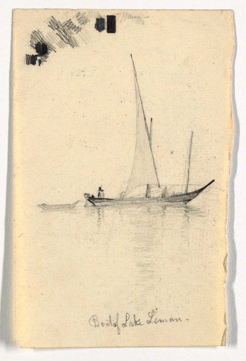 Leman-søens båd (Genèvesøen) af Daniel Huntington