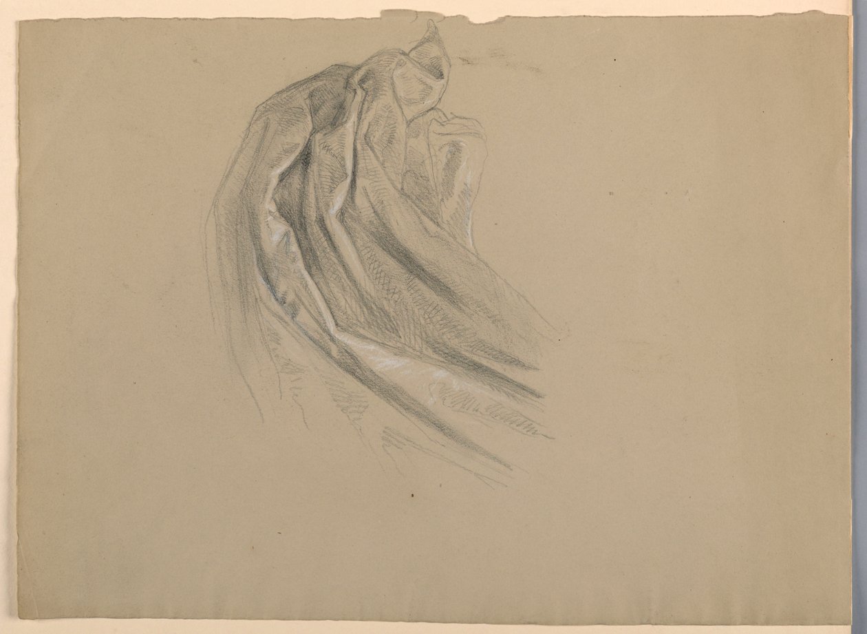 Draperistudie til "A Magdalen" af Daniel Huntington