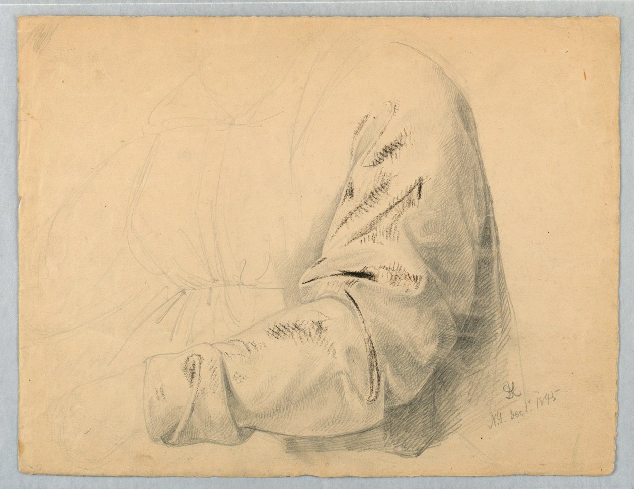 Drapery Study of Sleeve af Daniel Huntington