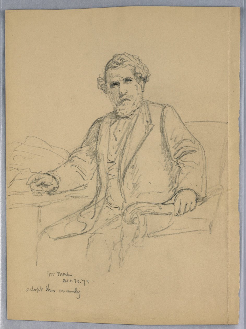 Tegning, Charles J. Martin til, 20. december 1878 af Daniel Huntington