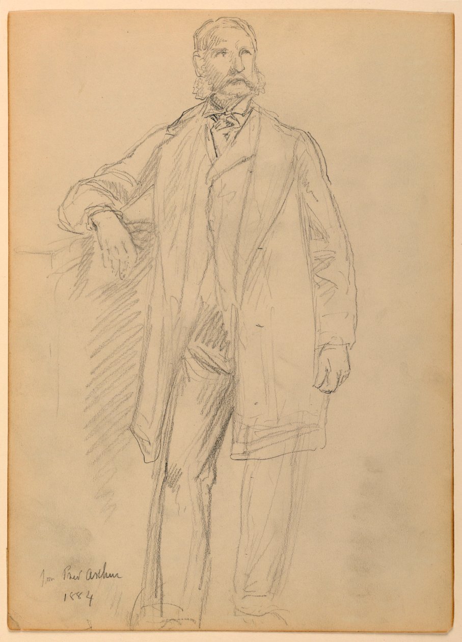 Tegning, præsident Chester A. Arth, 1884 af Daniel Huntington