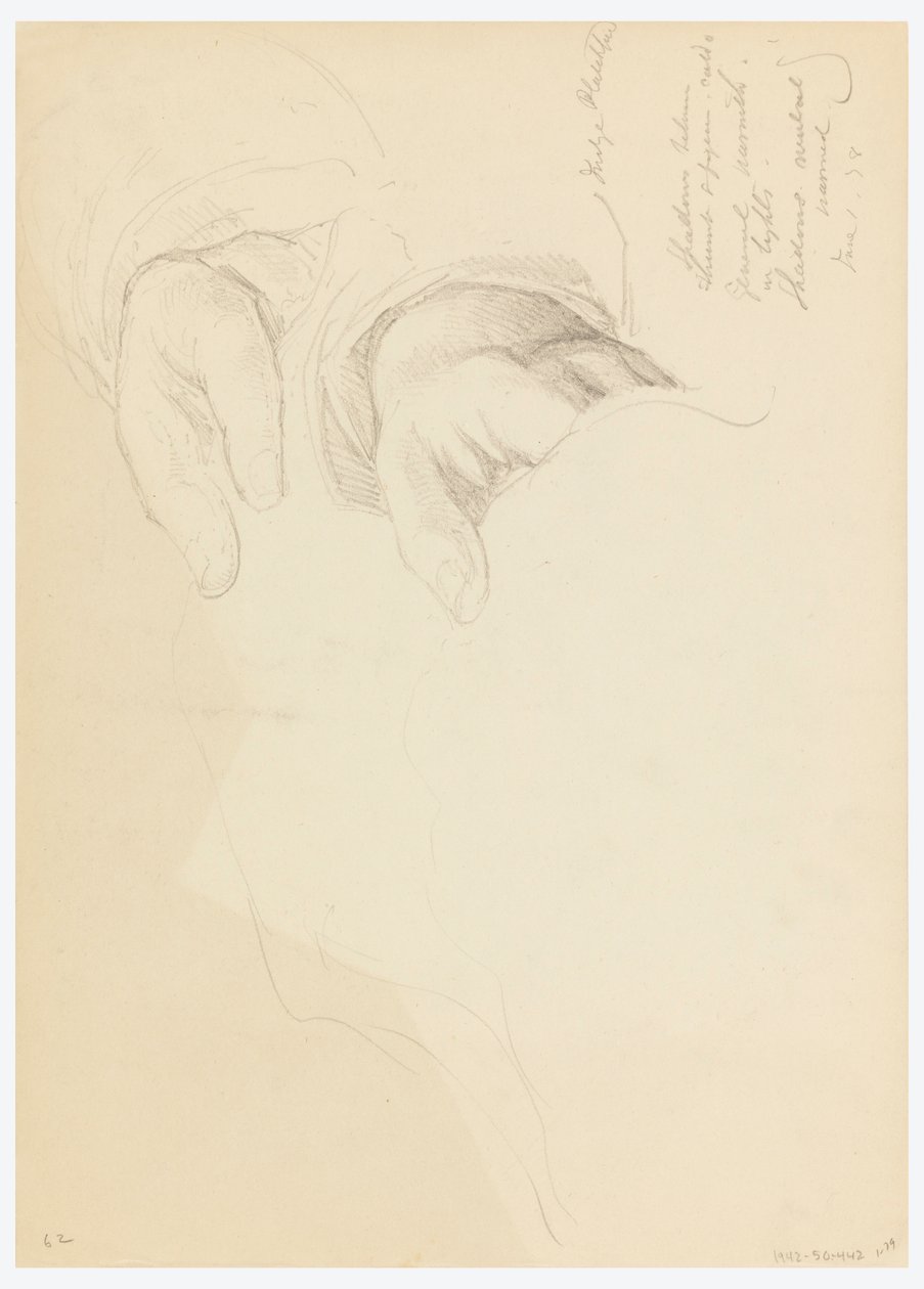 Tegning, Skitse til et portræt af Bella Worsham, 1878 af Daniel Huntington