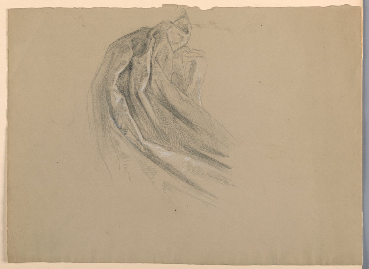 Tegning, studie til "A Magdalen", D, 1852 af Daniel Huntington