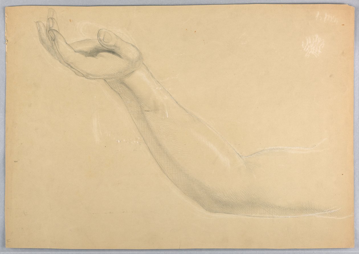 Tegning, studie til duplikat af "C", 1850 af Daniel Huntington