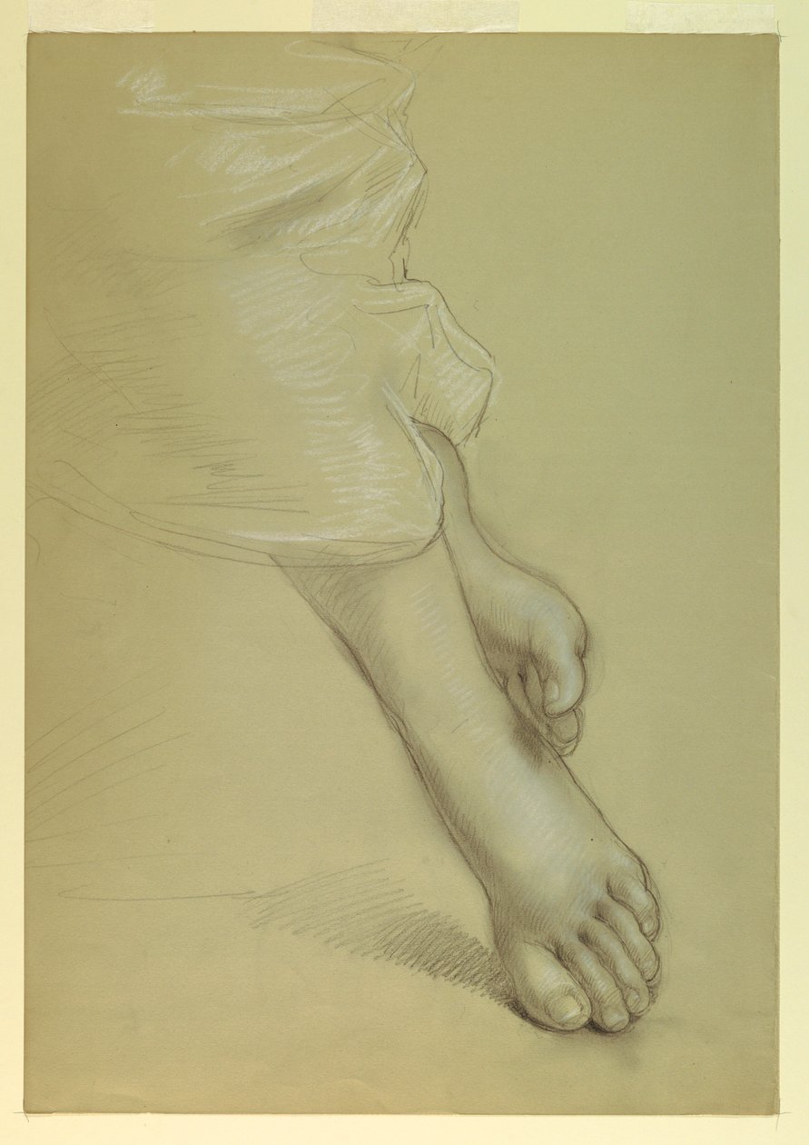 Tegning, studie til "Justice and Pe", 1878 af Daniel Huntington