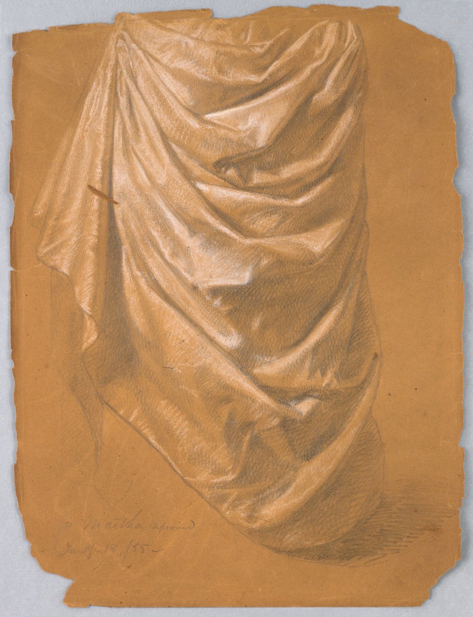 Tegning, studie til "Martha Reprove", 18. januar 1857 af Daniel Huntington