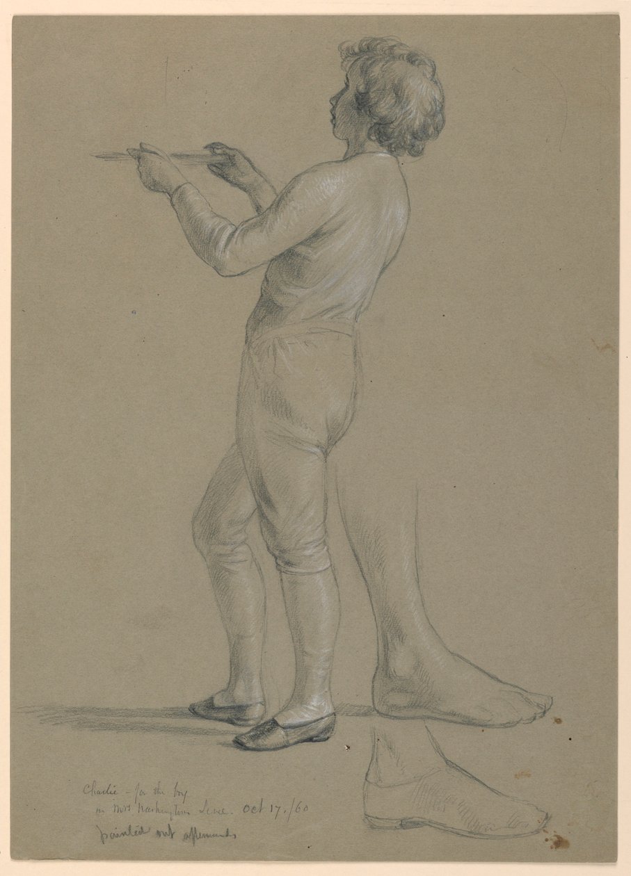 Tegning, studie til "Martha Washington Reception", 1860 af Daniel Huntington