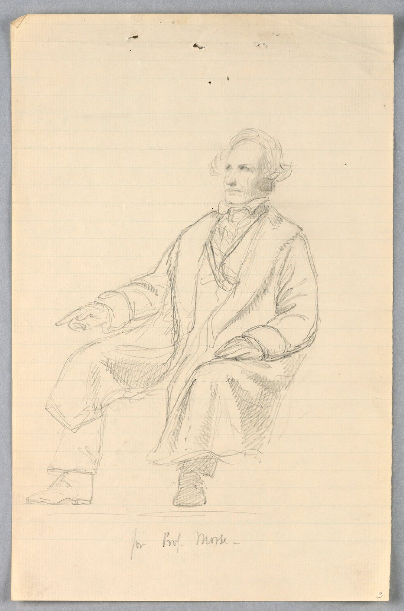 Tegning, studie til "Videnskabelig gruppe", 1858 af Daniel Huntington