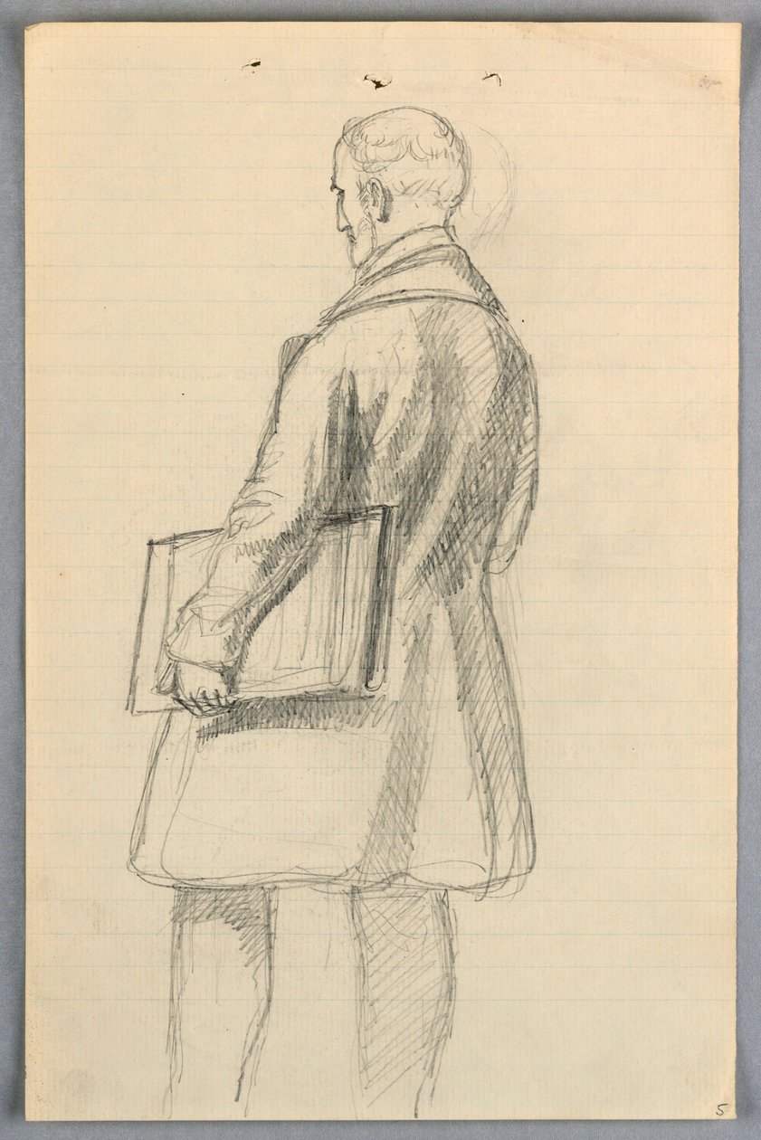 Tegning, studie til "Videnskabelig gruppe", 1858 af Daniel Huntington
