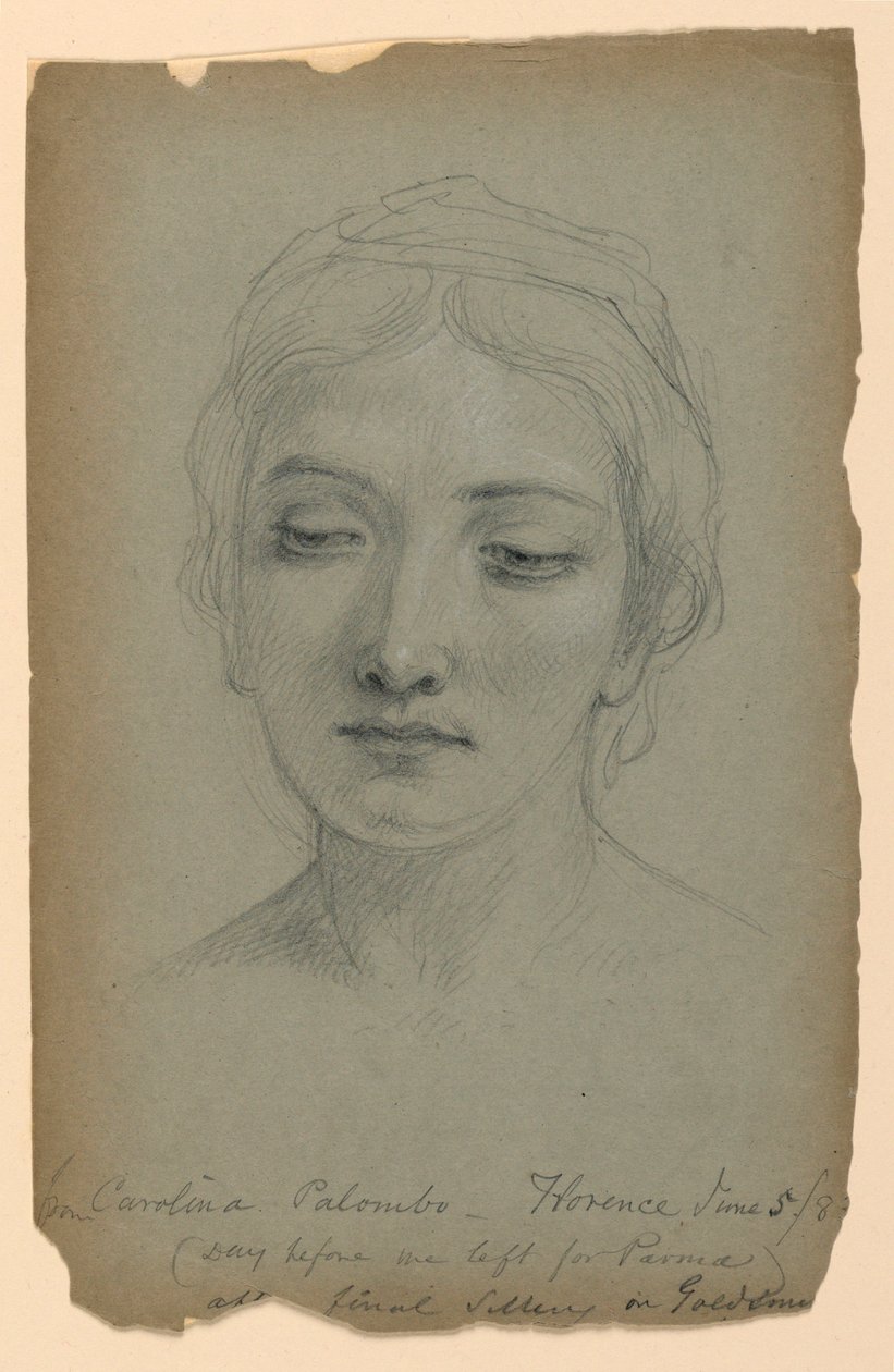 Tegning, studie til "Guldsmeden", 5. juni 1883 af Daniel Huntington