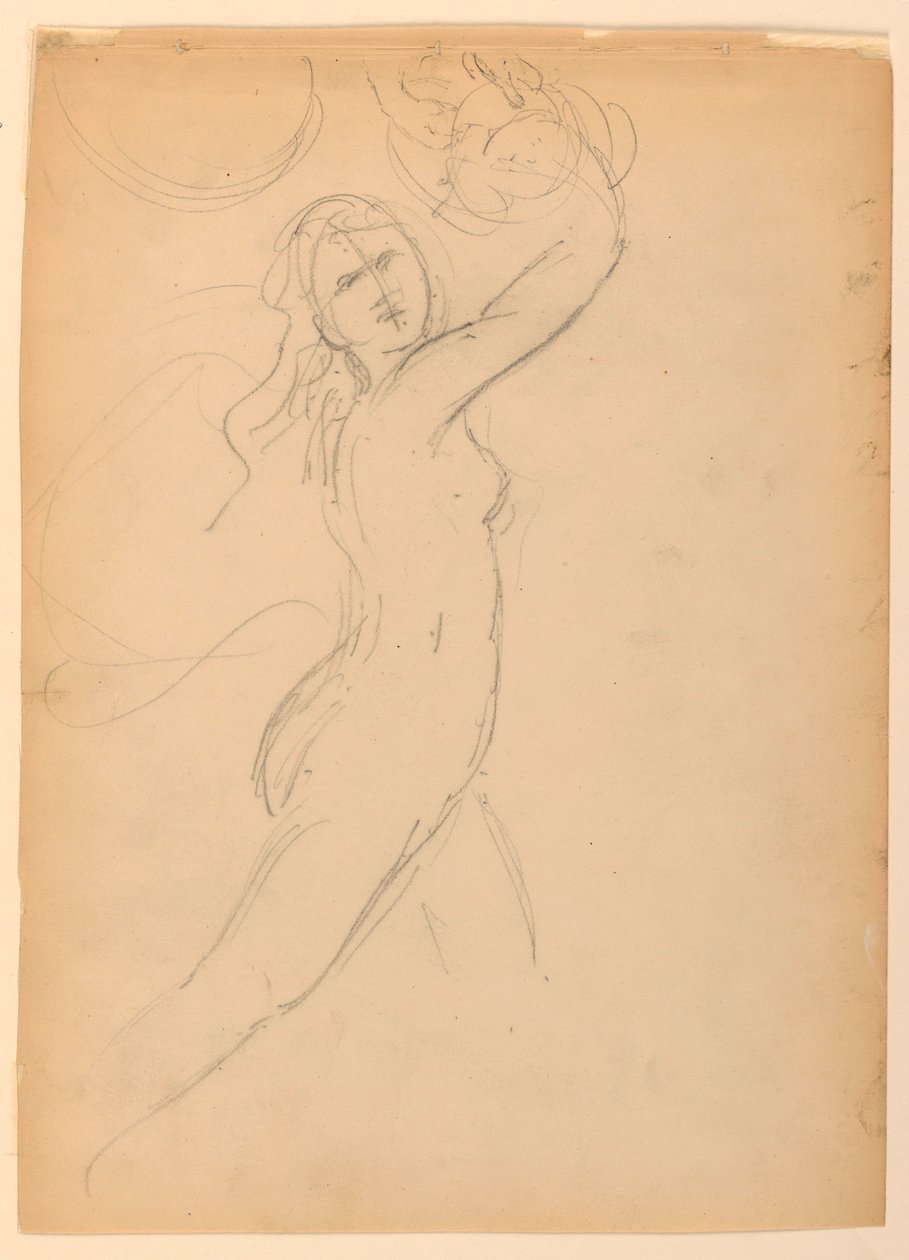 Tegning, studie til The National Ac, 1887 af Daniel Huntington