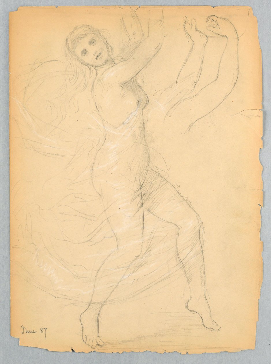 Tegning, studie til National Ac, juni 1868 af Daniel Huntington