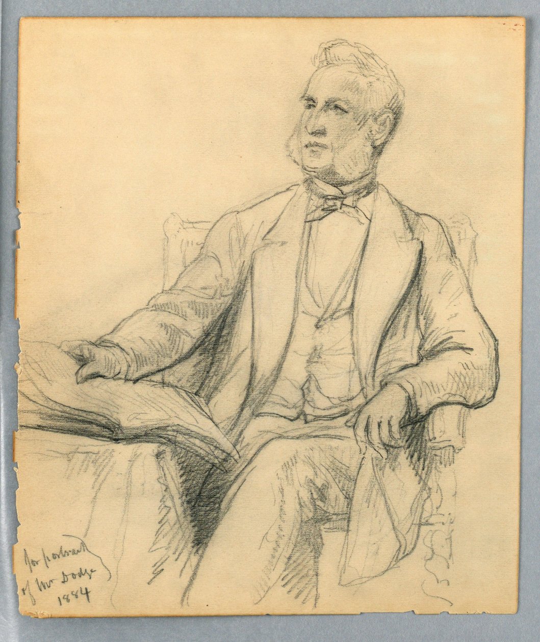 Tegning, William E. Dodge siddende, 1884 af Daniel Huntington
