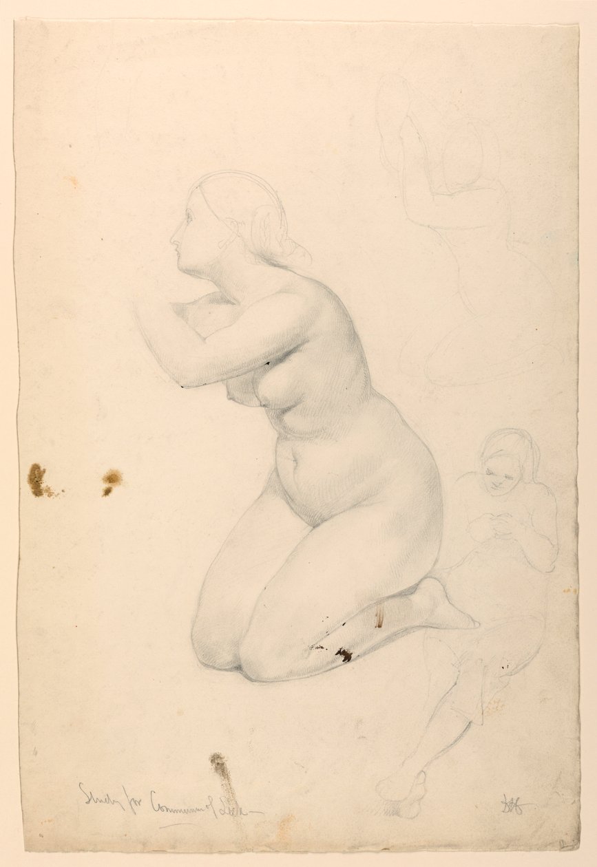 Figurstudie for "Syges fællesskab" af Daniel Huntington