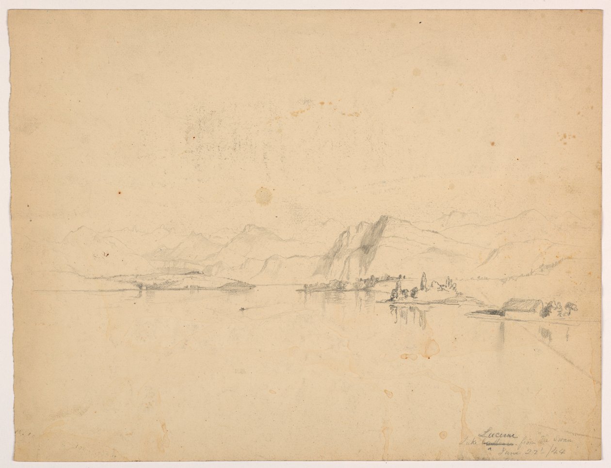 Lake Lucerne fra "Svanen" af Daniel Huntington