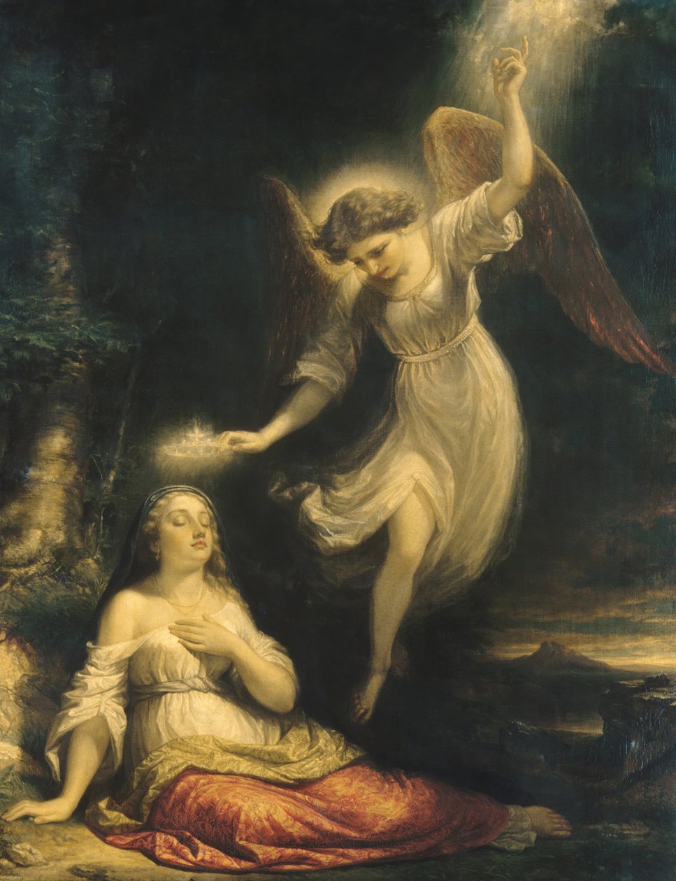 Mercys Dream, 1858. af Daniel Huntington