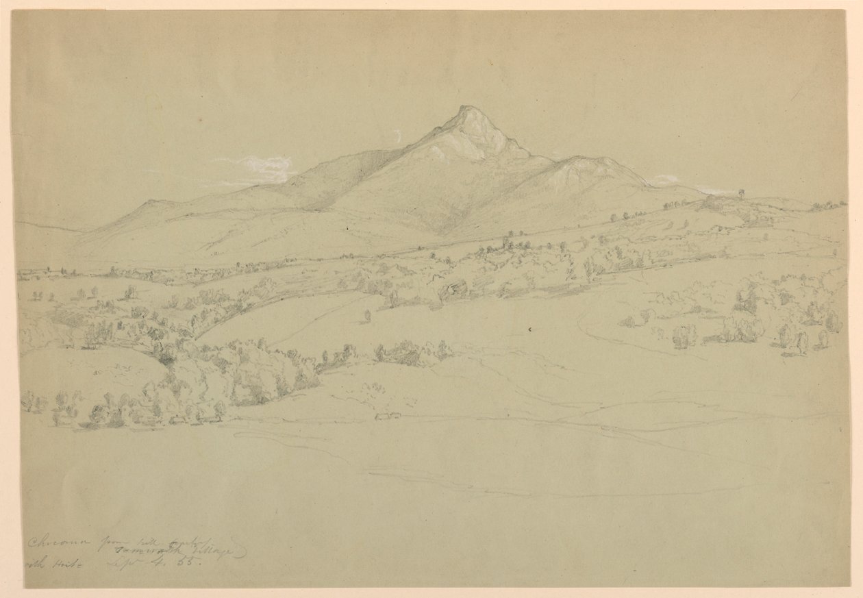 Mount Chocorua fra Hill nær Tamworth Village af Daniel Huntington