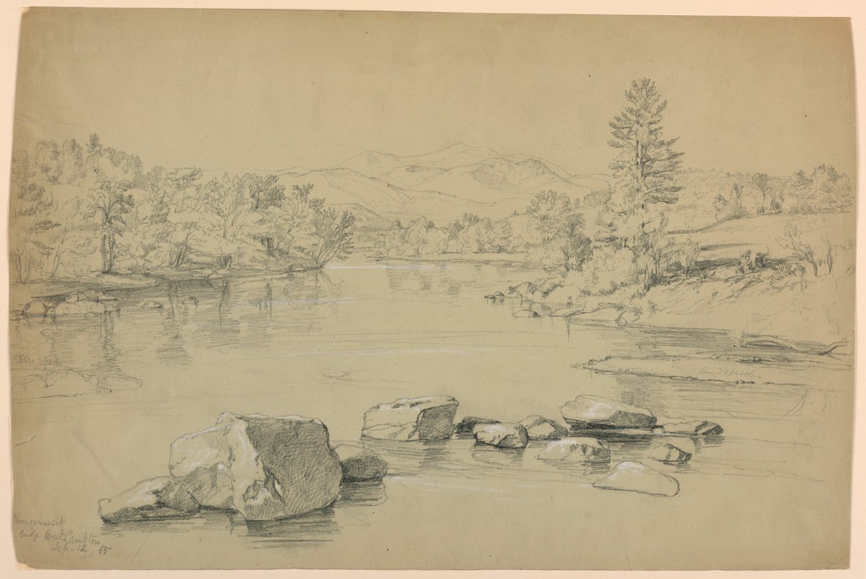 Pemigewassett Bridge, West Campton, New Hampshire af Daniel Huntington