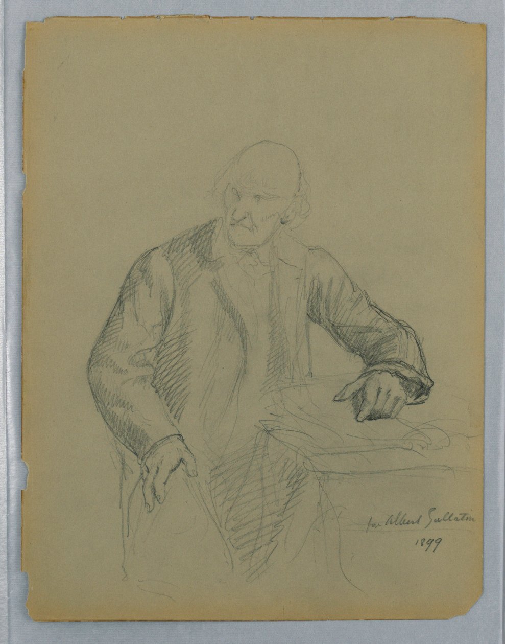Studie til et portræt af Albert Gallatin, siddende af Daniel Huntington