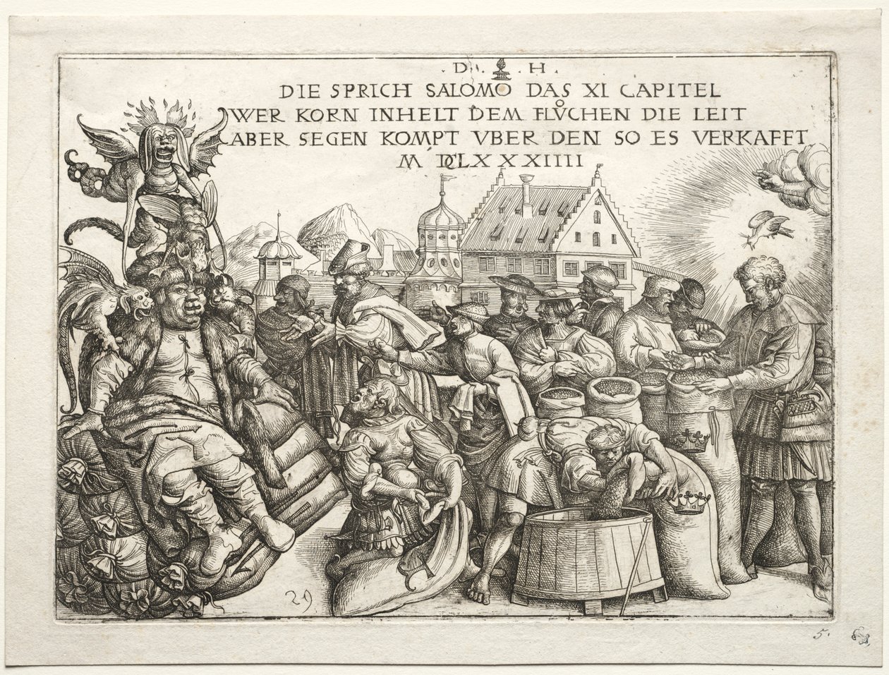 Illustration til ordsprog XI (The Hoarders of Grain) af Daniel I Hopfer