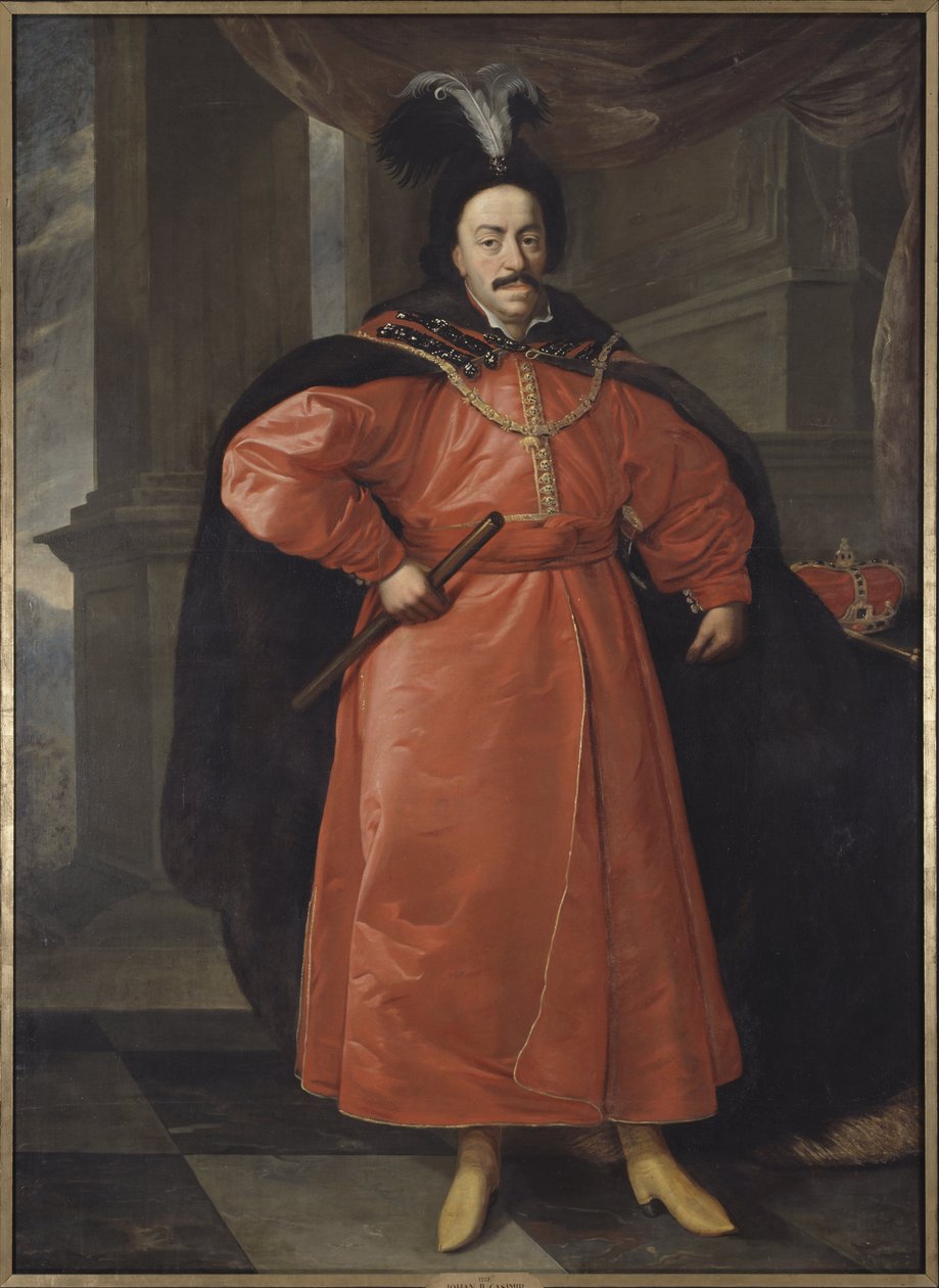 Jean II Casimir Vasa, roi de Pologne et grand duc de Lituanie - Portræt af John II Casimir Vasa (1609-1672), konge af Polen, af Schultz, Daniel, den yngre (1615-1683). Olie på lærred. Mål: 210x154 cm. Nationalmuseum Stockholm af Daniel Jerzy Schultz