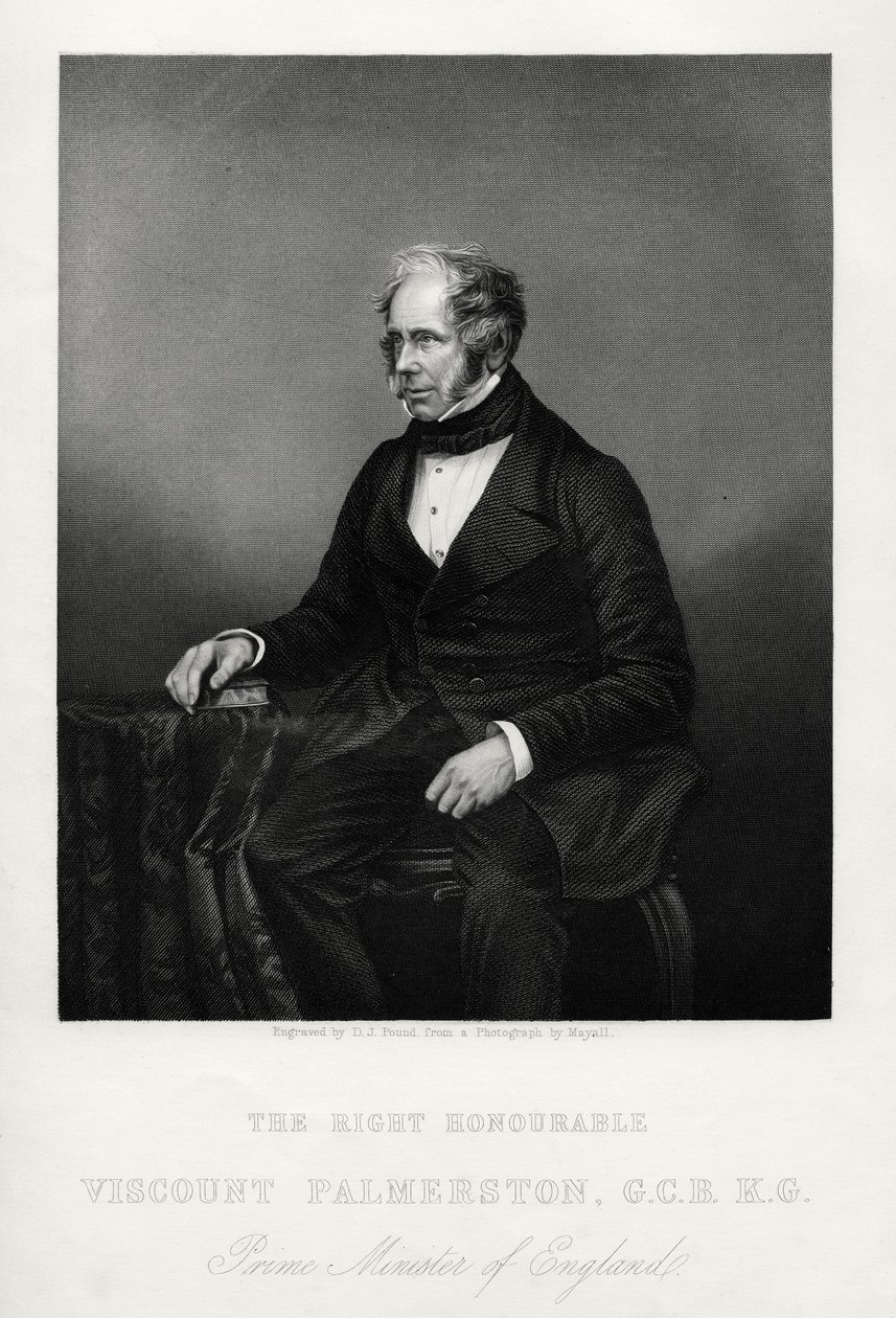 Henry John Temple, 3. Viscount Palmerston, britisk statsmand, c1880 af Daniel John Pound