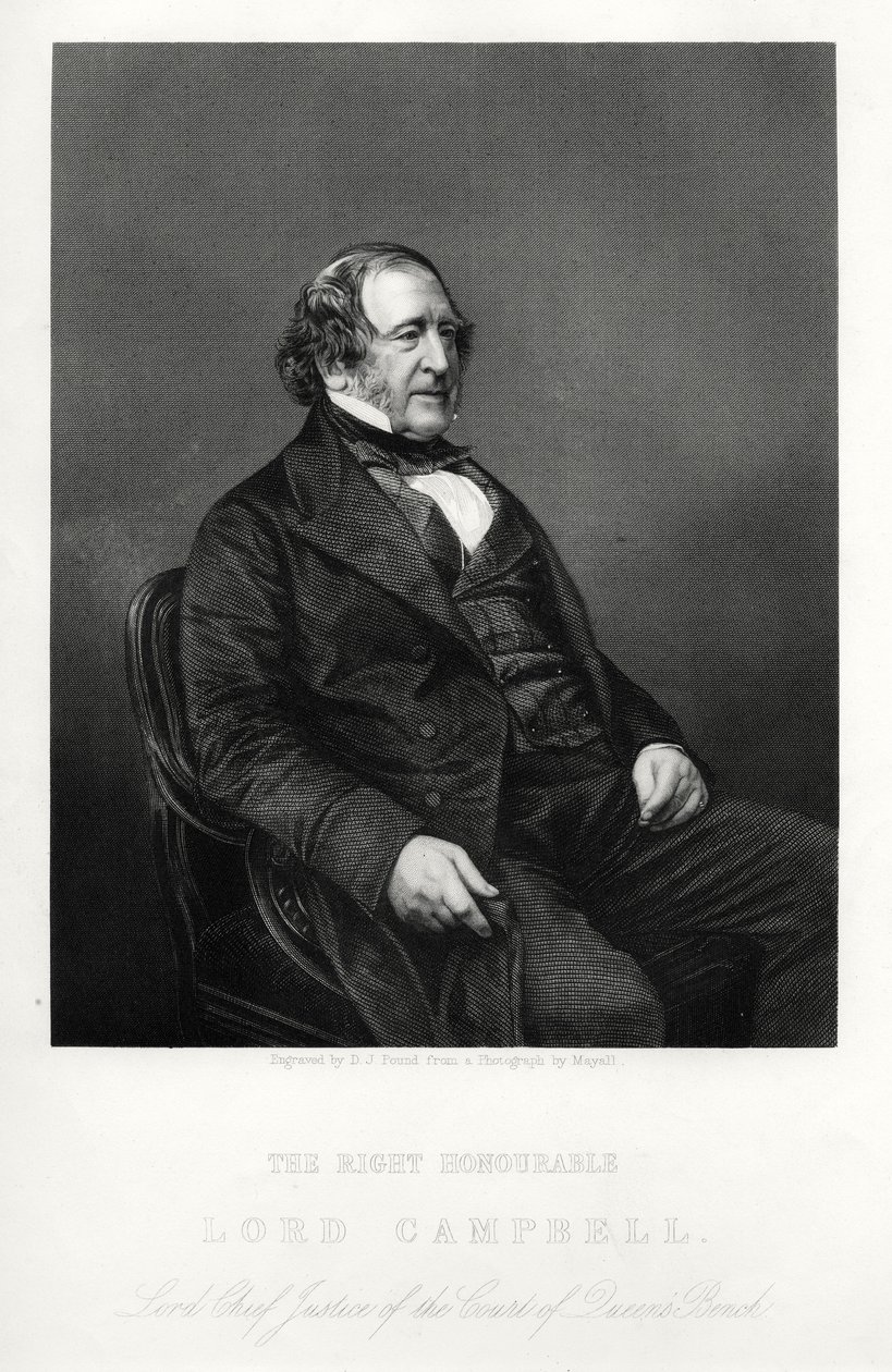 John Campbell, 1st Baron Campbell, britisk liberal politiker og advokat, c1880 af Daniel John Pound