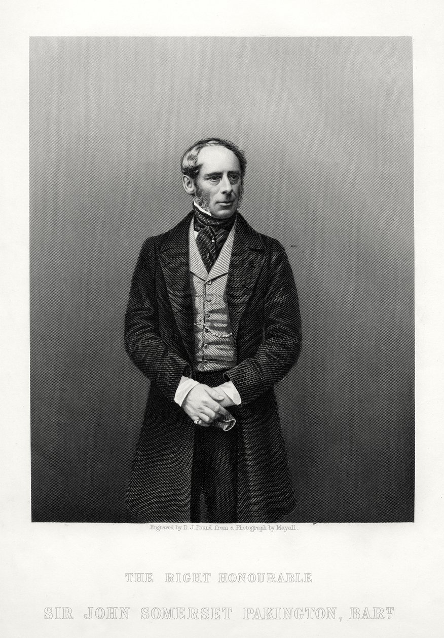 John Somerset Pakington, 1. Baron Hampton, engelsk politiker, c1880. af Daniel John Pound