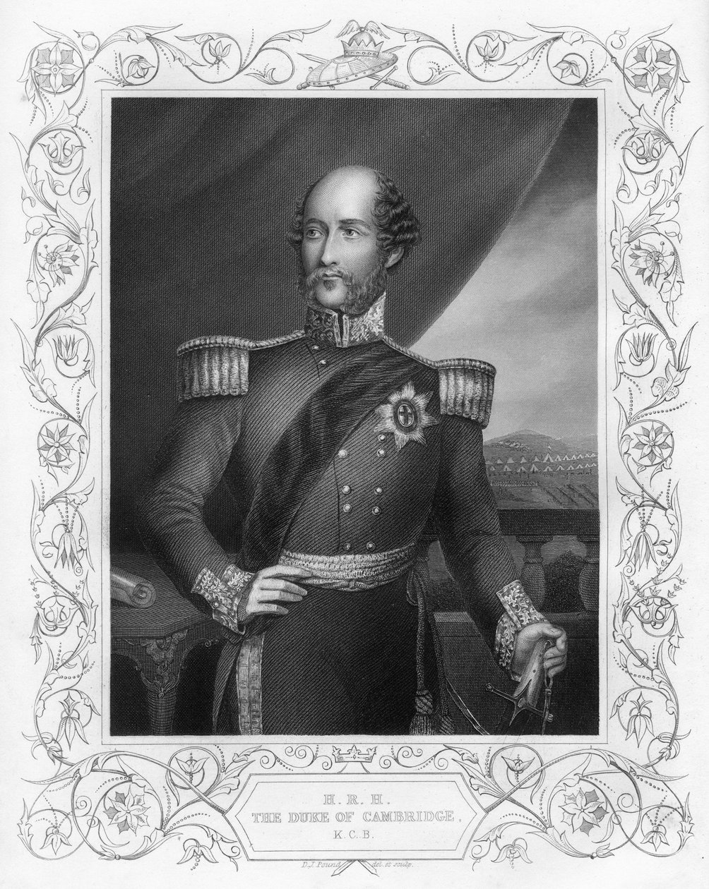 Prins George 1819-1904, hertugen af Cambridge, 1857. af Daniel John Pound