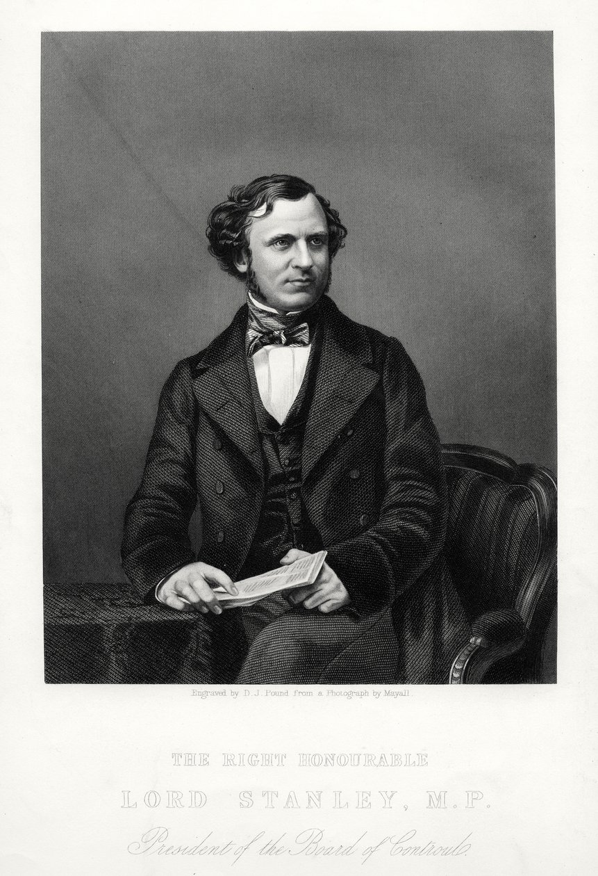 The Right Honorable Edward Henry Stanley, 15. jarl af Derby, britisk statsmand, c1880. af Daniel John Pound