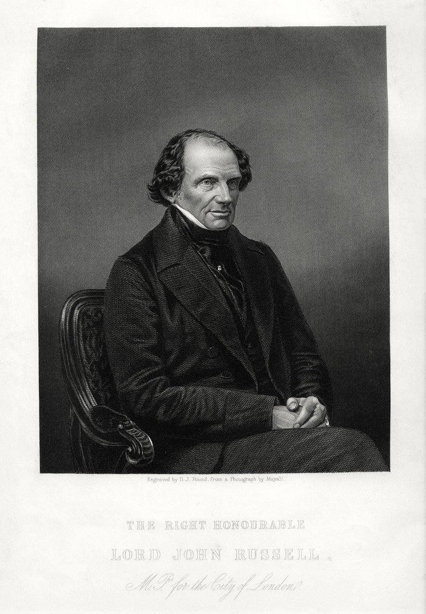 The Right Honorable John Russell, 1st Earl Russell, britisk liberal statsmand, c1880 af Daniel John Pound