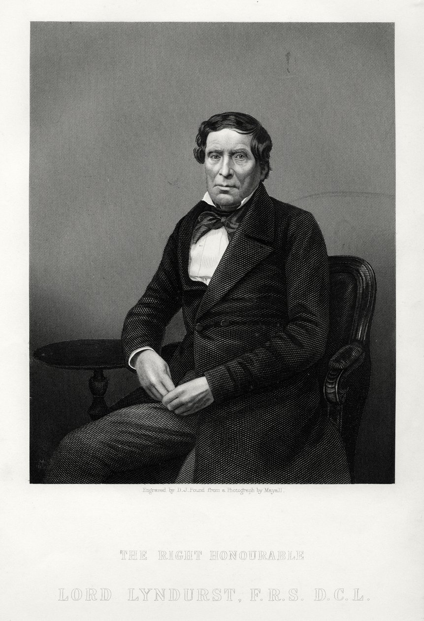 The Right Honorable John Singleton Copley, Lord Chancellor og politiker, c1880 af Daniel John Pound