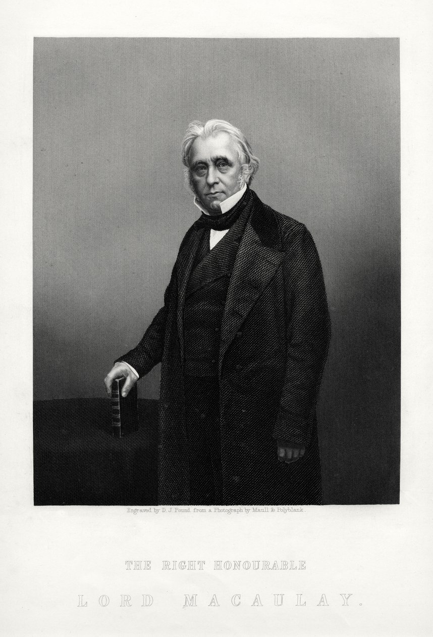 Thomas Babington Macaulay, britisk digter, historiker og whig-politiker, c1880. af Daniel John Pound