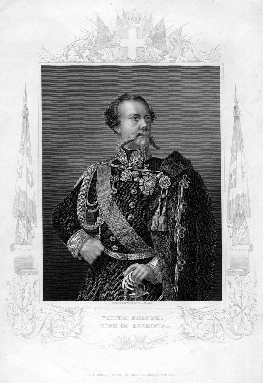Victor Emanuel, konge af Sardinien, 1800-tallet. af Daniel John Pound