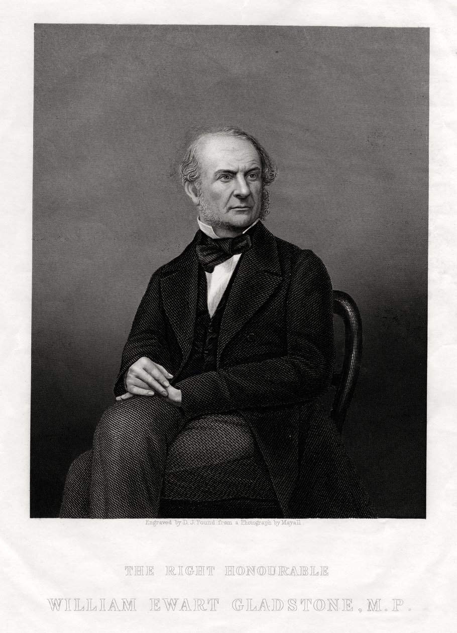 William Ewart Gladstone MP, den britiske liberale premierminister, 1880. af Daniel John Pound