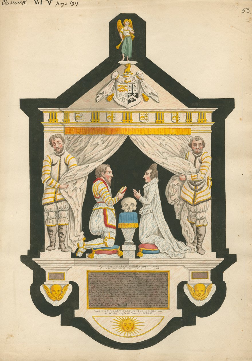 Mindesmærke for Sir Thomas Chaloner af Daniel Lysons