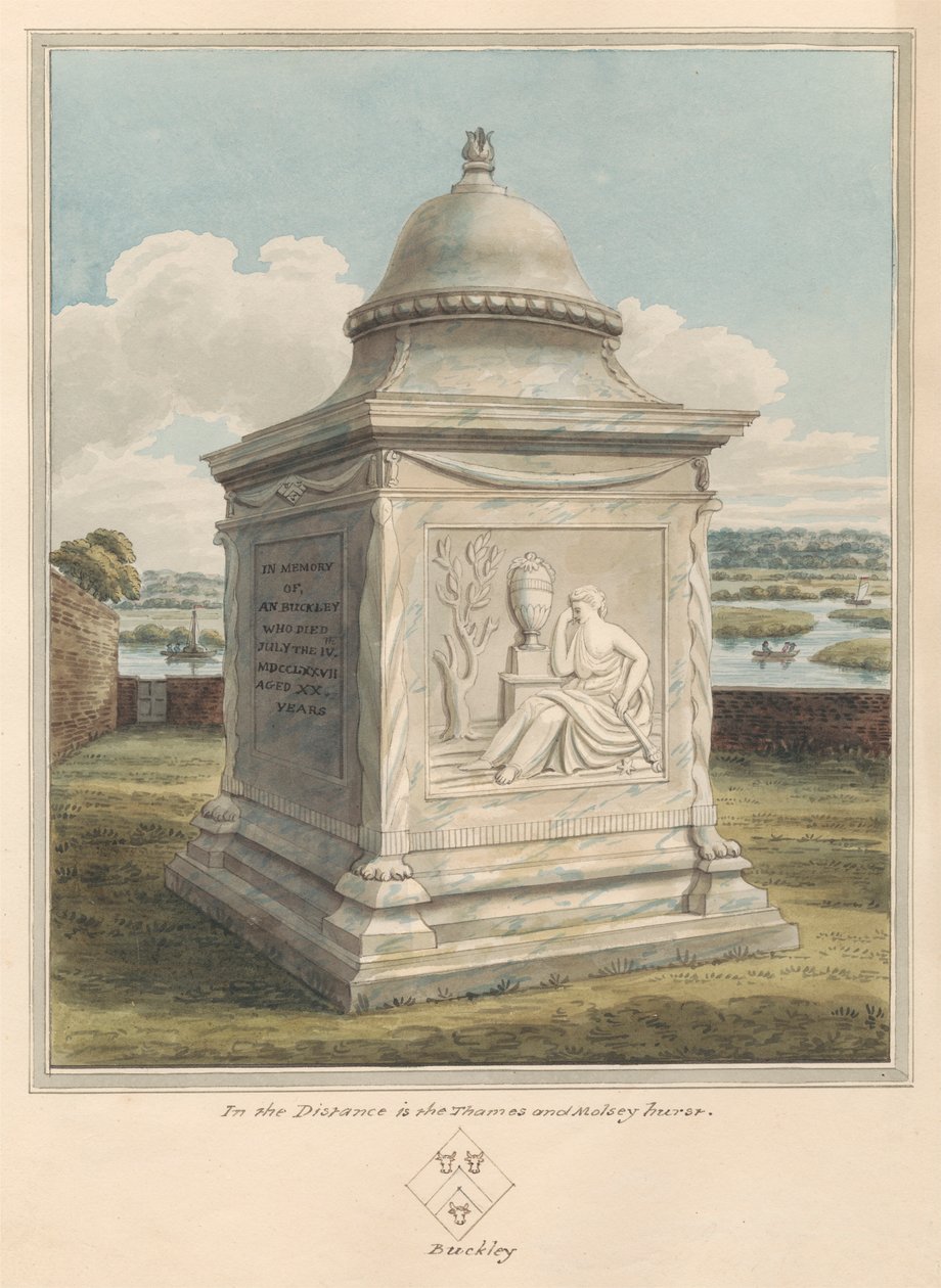 Ann Buckleys grav fra Sunbury Churchyard af Daniel Lysons