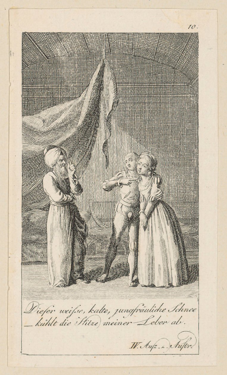Blad 10 til Shakespeares "Stormen" af Daniel Nikolaus Chodowiecki
