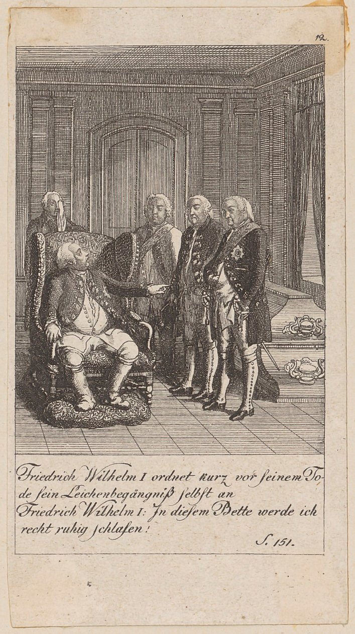 Blad 12 fra serien „Brandenburgs historie“ af Daniel Nikolaus Chodowiecki
