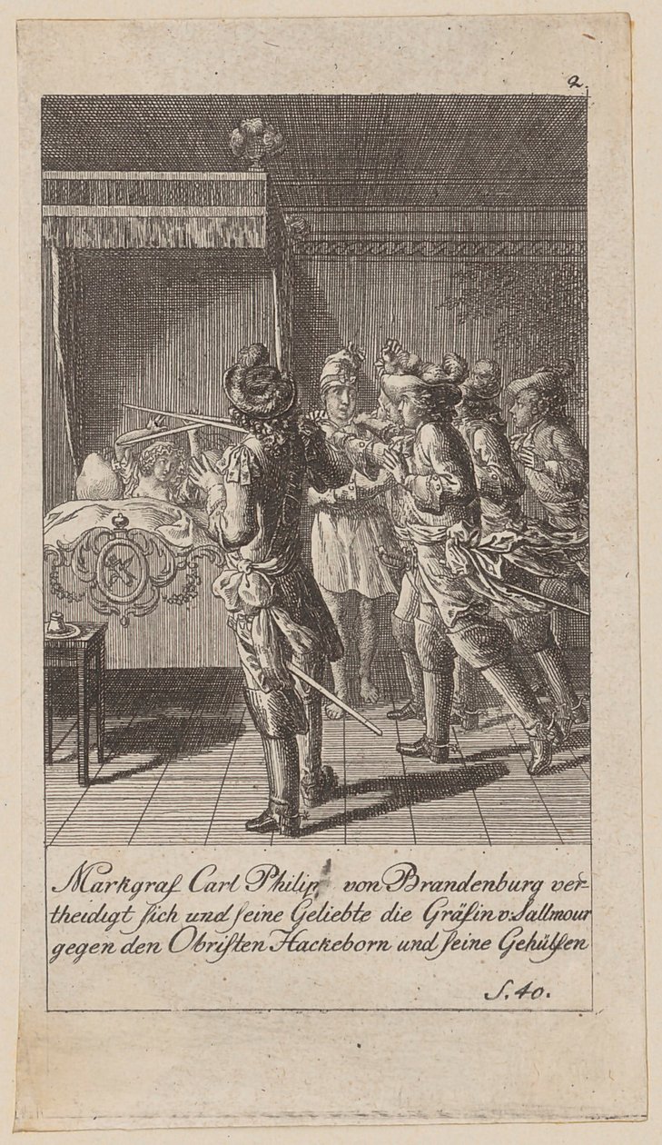 Blad 2 fra serien „Brandenburgs historie“ af Daniel Nikolaus Chodowiecki
