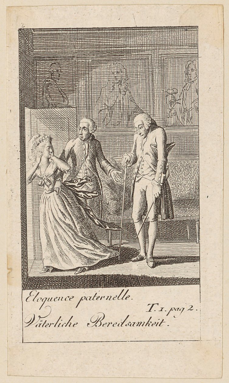Blad 2 til „Karoline von Lichfield“ af Daniel Nikolaus Chodowiecki