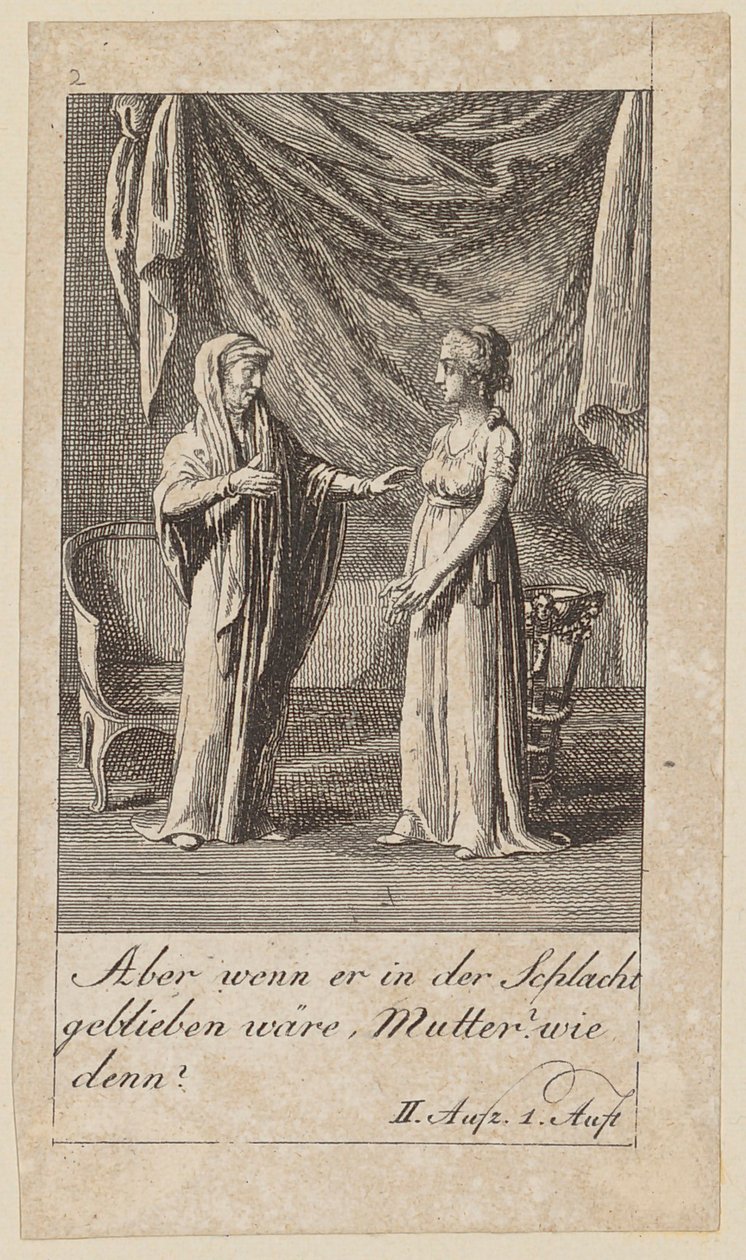 Blad 2 til Shakespeares "Coriolanus" af Daniel Nikolaus Chodowiecki