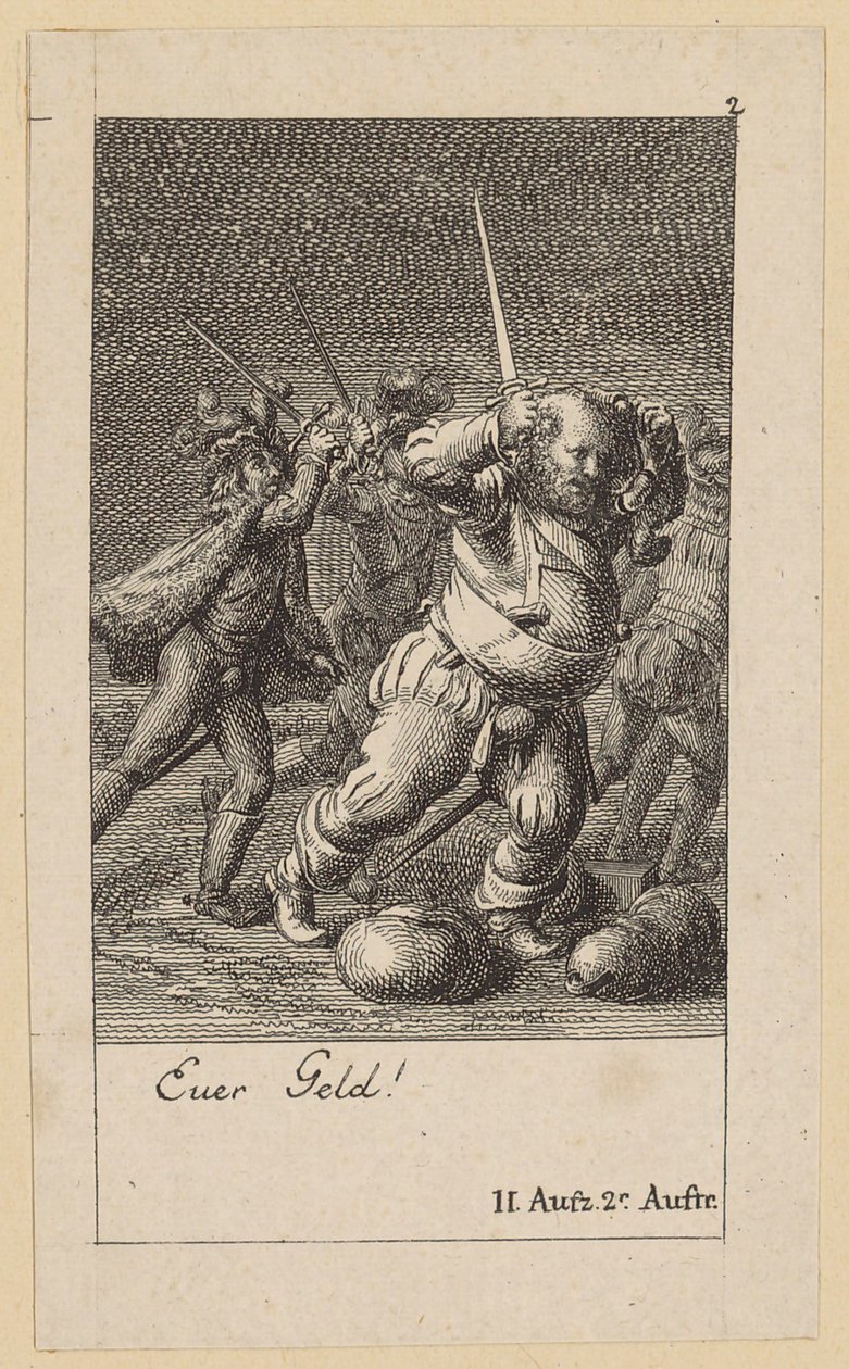 Blad 2 til Shakespeares «Kong Henrik den Fjerde» af Daniel Nikolaus Chodowiecki