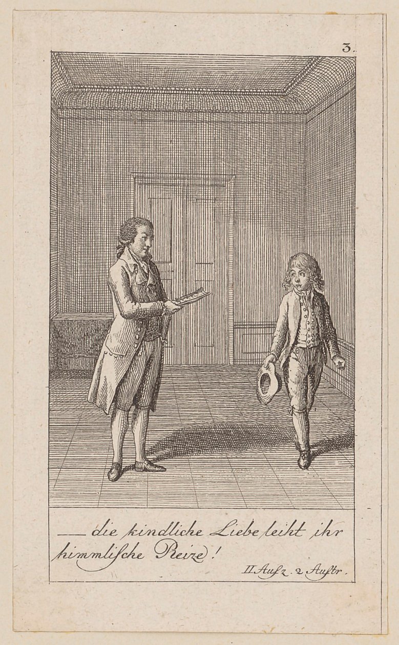 Blad 3 til Aug. von Kotzebues „Indianerne i England“ af Daniel Nikolaus Chodowiecki