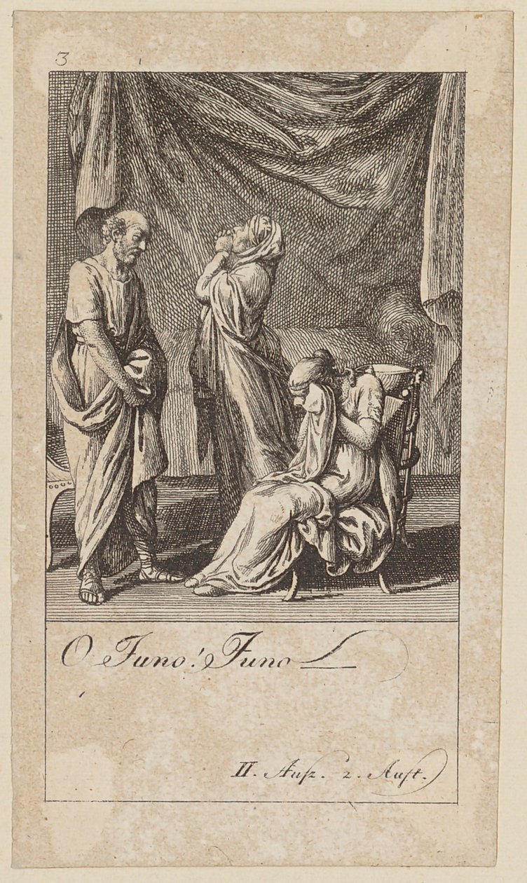 Blad 3 til Shakespeares "Coriolanus" af Daniel Nikolaus Chodowiecki