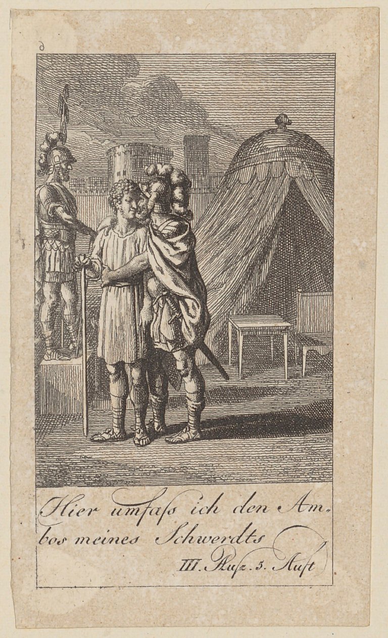 Blad 6 til Shakespeares "Coriolanus" af Daniel Nikolaus Chodowiecki