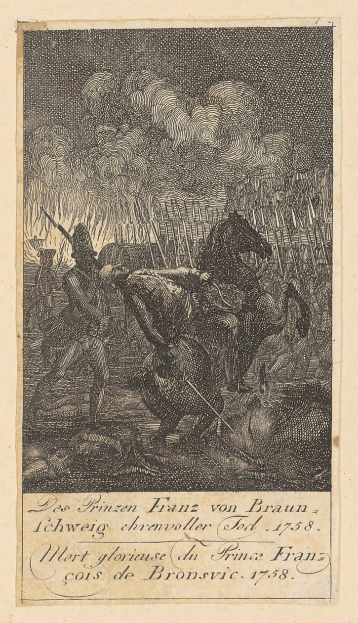 Blad 7 af „Brandenburgske krigsscener“ af Daniel Nikolaus Chodowiecki
